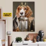 The Young King - Custom Pet Drawing Canvas Poster - Personalized Pet Portrait Decor Wall Art