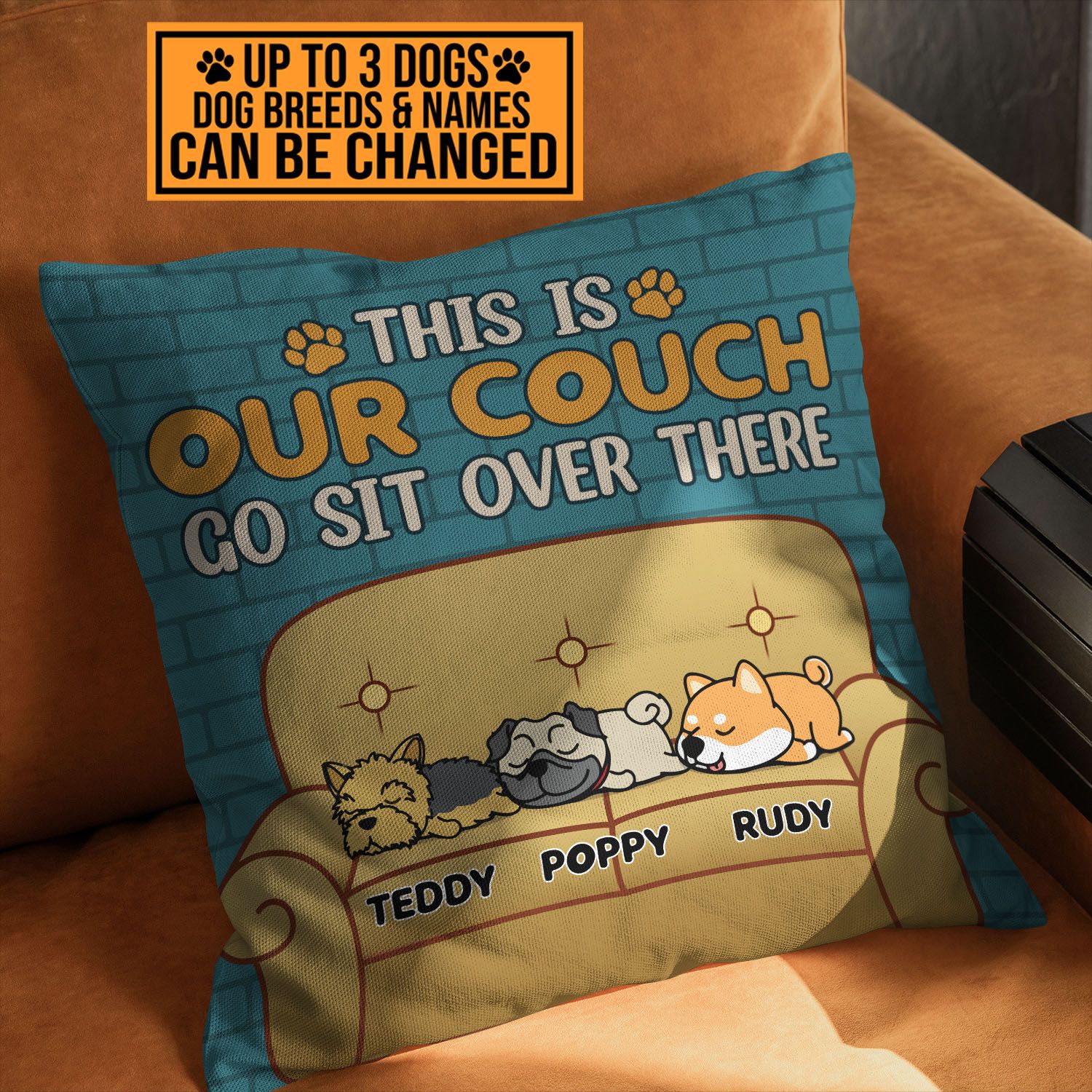 Dog Themed Throw Pillow - Dog Decorations For Home | Pawcool ™