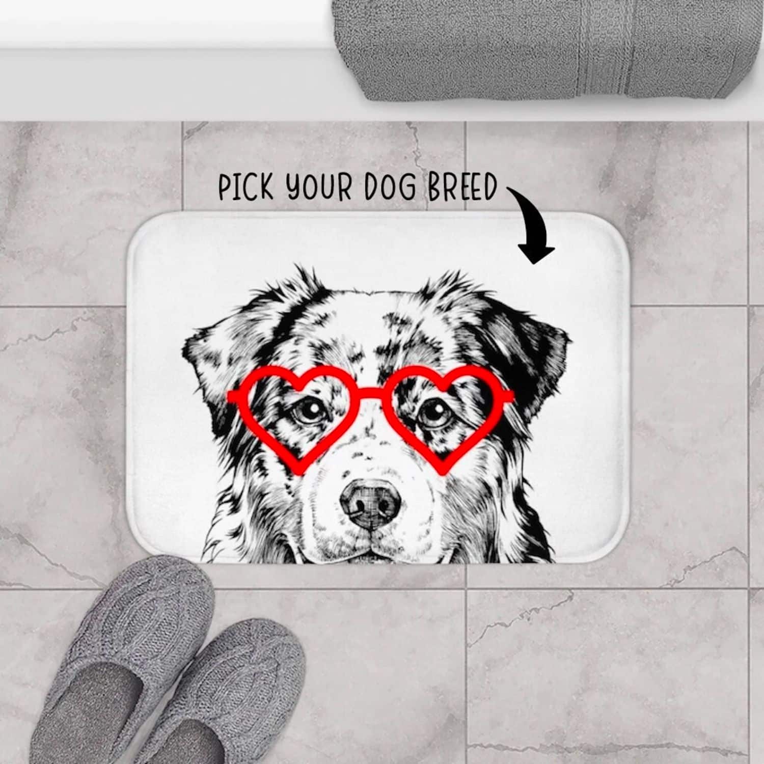 Personalized Dog Bath Mat - Dog Decorations For Home | Pawcool ™